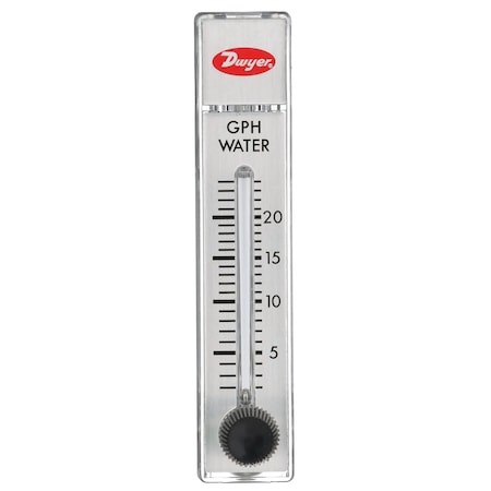 Dwyer Instruments Flowmeter, range 2-24 GPH water. RMA-43-SSV
